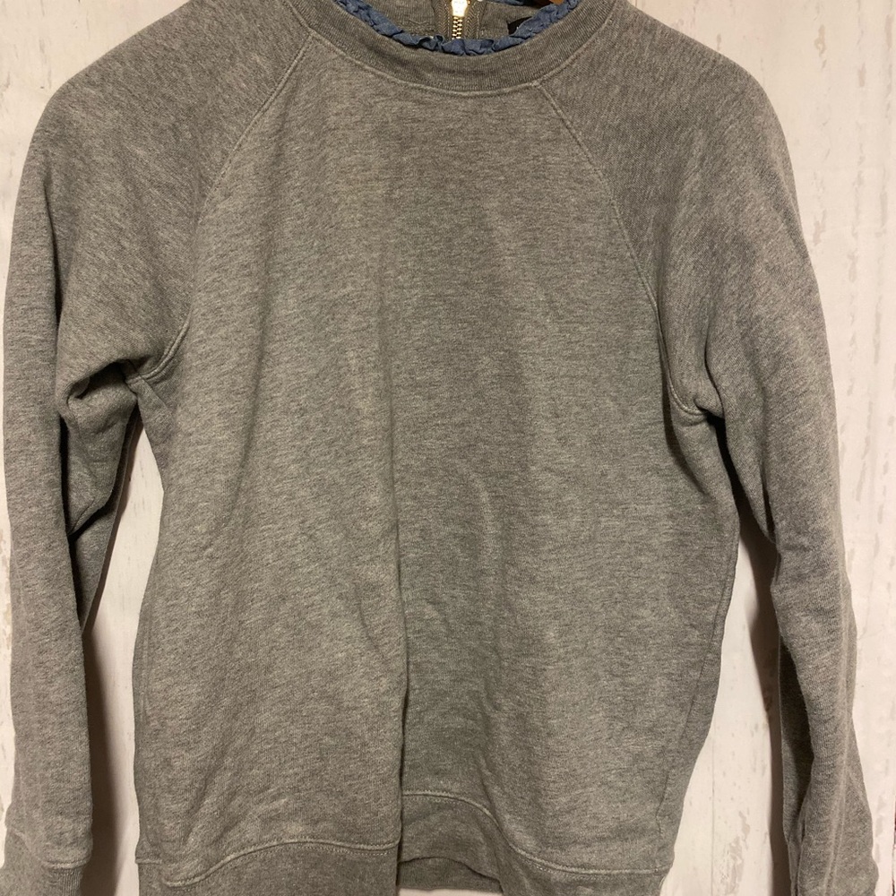J. Crew Sweatshirt with Ruffle - Picture 2 of 4